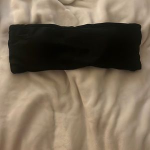 Black bathing suit top.